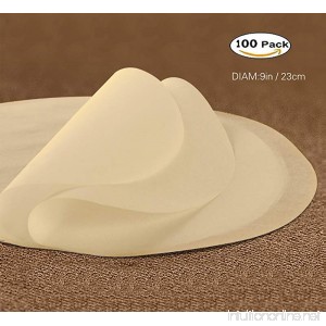 IONESTAR Rounds Pre Cut 9 inch 100 Pcs in Bulk Parchment Paper Liners for Cooking Unbleached Non Toxic Eco-Friendly Non-Wax Non-Stick Circles Paper Suit for Food Baking Cookie Dutch(Primary Color) - B07F19ZWZP